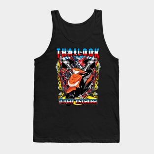 Motorcycle racing Biker Engine Thailook orange badass red rider Tank Top